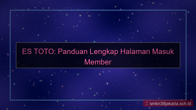 gambar ES TOTO halaman masuk member