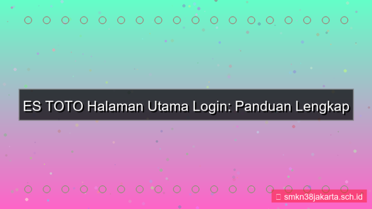 ES TOTO halaman utama login