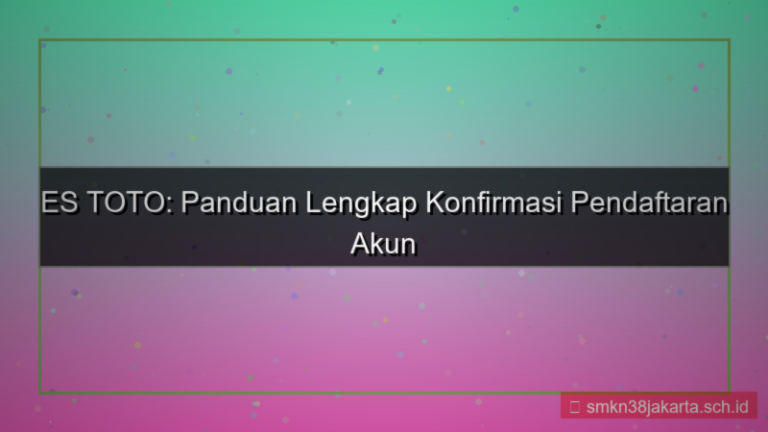 visual ES TOTO konfirmasi pendaftaran