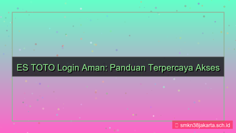 tampilan ES TOTO login aman terpercaya 2026