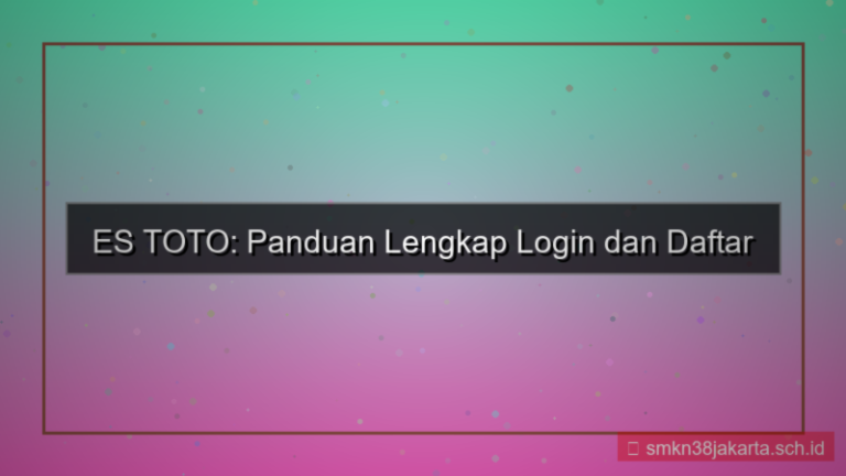 ilustrasi ES TOTO login dan daftar akun