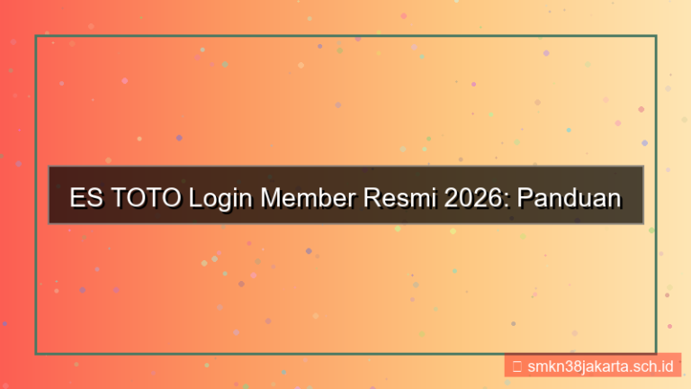 ES TOTO login member resmi 2026