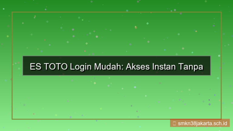 gambar ES TOTO login mudah tanpa password