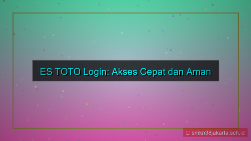 ES TOTO login pakai face id