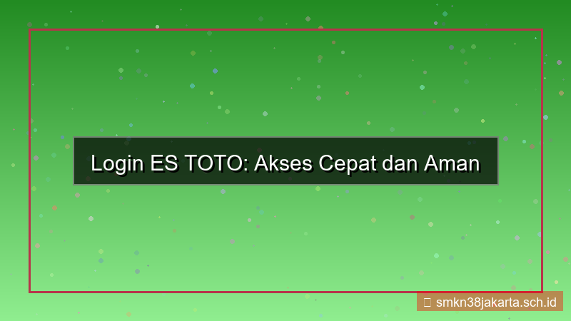 konten ES TOTO login pakai google