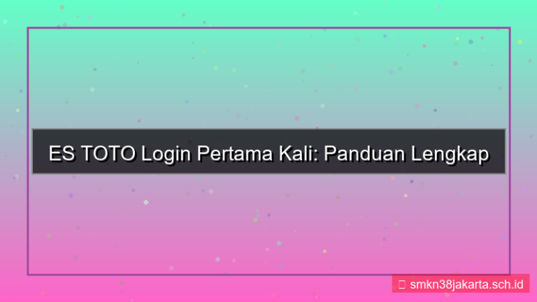 ES TOTO login pertama kali