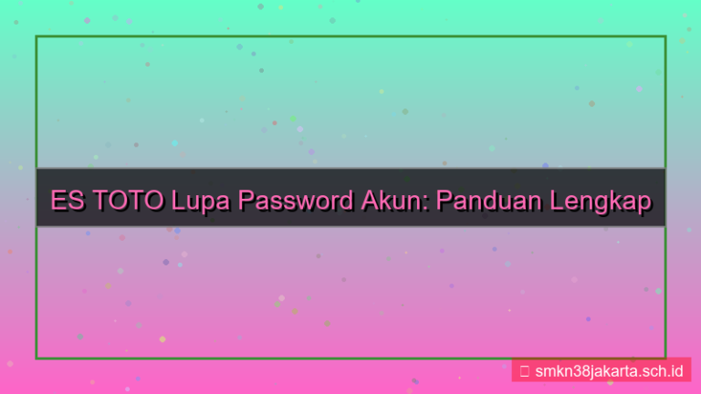 ES TOTO lupa password akun