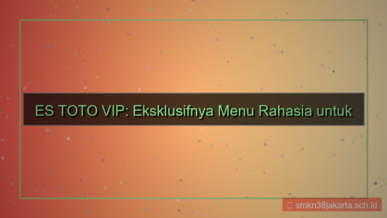desain ES TOTO menu khusus vip