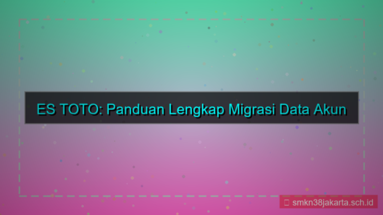 tampilan ES TOTO migrasi data akun