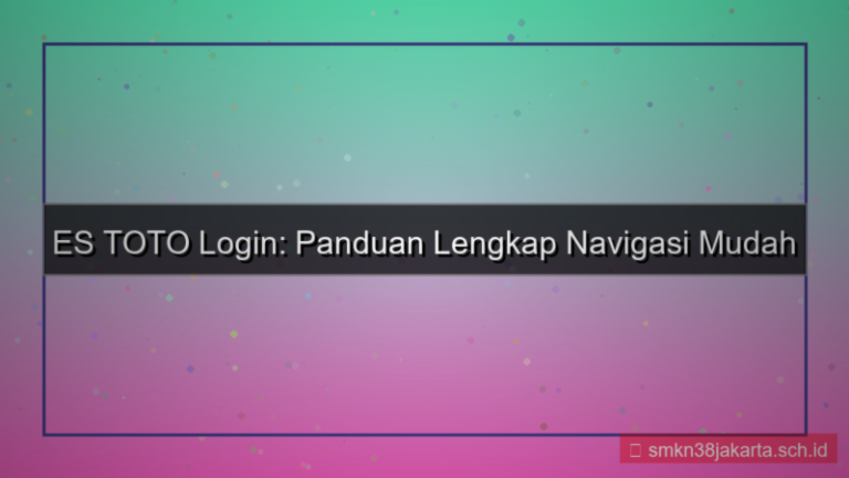 ilustrasi ES TOTO navigasi mudah login
