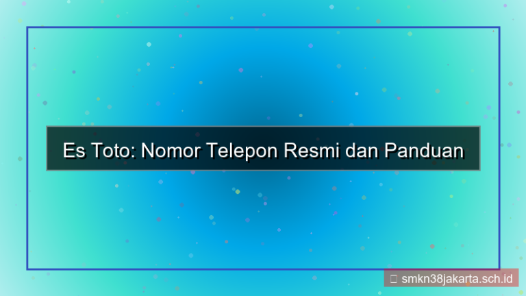 ES TOTO nomor telepon daftar