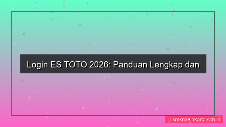 ilustrasi ES TOTO panduan login lengkap 2026