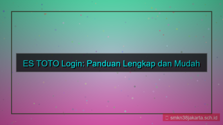 gambar ES TOTO panduan login mudah