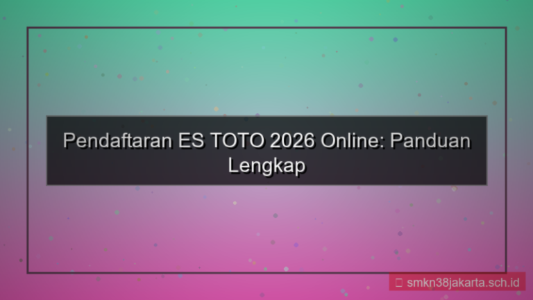 konten ES TOTO pendaftaran 2026 online