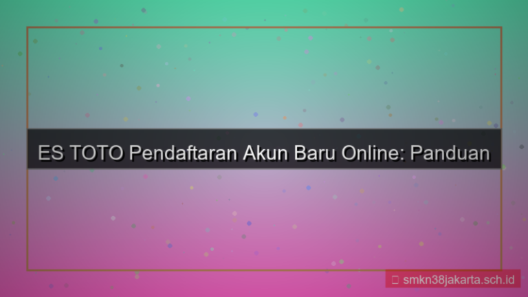 desain ES TOTO pendaftaran akun baru online