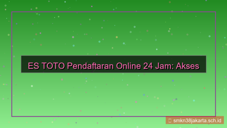 desain ES TOTO pendaftaran online 24 jam