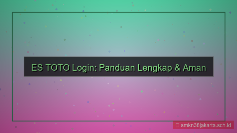 konten ES TOTO poster panduan login