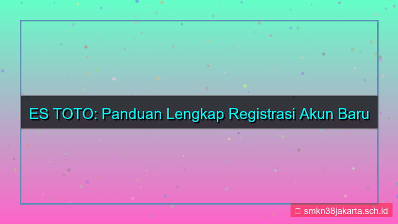 desain ES TOTO registrasi akun baru