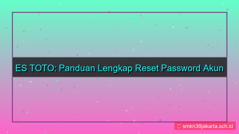 gambar ES TOTO reset password akun