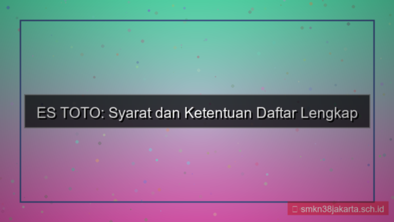 desain ES TOTO syarat dan ketentuan daftar