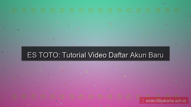 konten ES TOTO tutorial video daftar