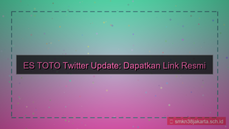 tampilan ES TOTO twitter update link