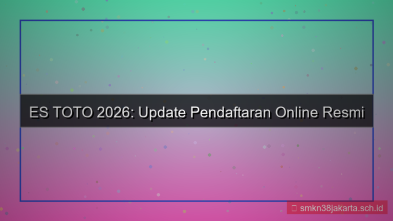ilustrasi ES TOTO update pendaftaran online 2026