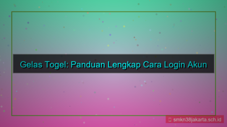 ilustrasi GELAS TOGEL cara login akun baru