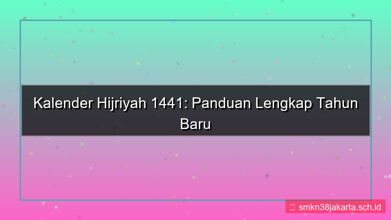 ilustrasi kalender hijriyah 1441