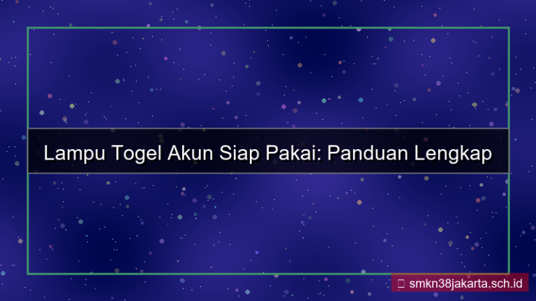 tampilan LAMPU TOGEL akun siap pakai