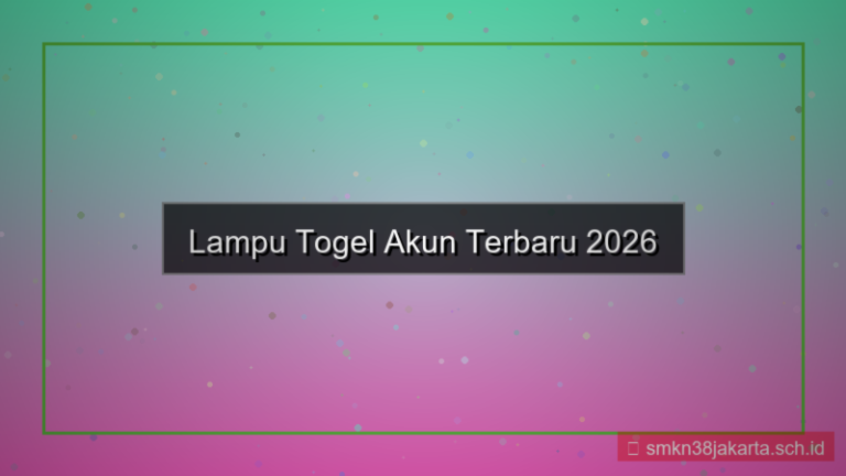 ilustrasi LAMPU TOGEL akun terbaru 2026