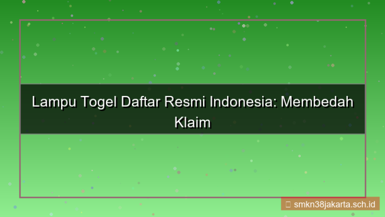 LAMPU TOGEL daftar resmi indonesia