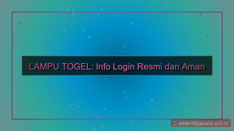 ilustrasi LAMPU TOGEL info login resmi