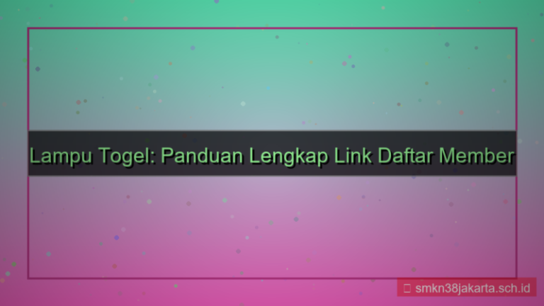 LAMPU TOGEL link daftar member baru