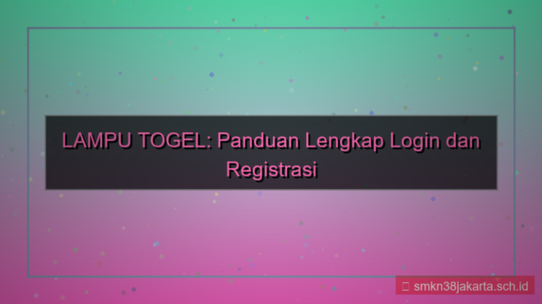tampilan LAMPU TOGEL login dan registrasi akun baru