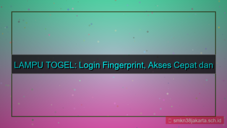 gambar LAMPU TOGEL login pakai fingerprint