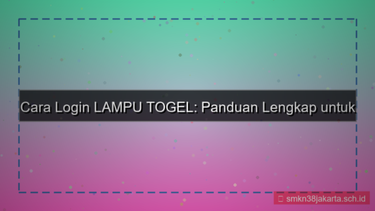 ilustrasi LAMPU TOGEL login pertama kali