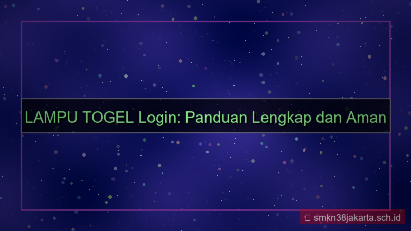 LAMPU TOGEL login via email