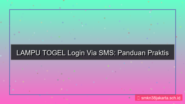 ilustrasi LAMPU TOGEL login via sms