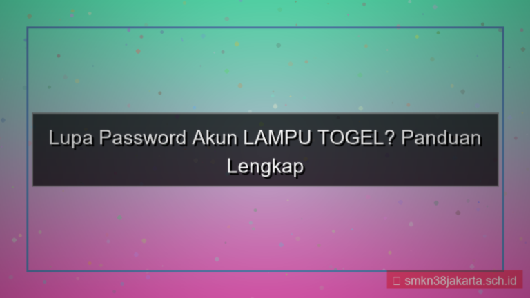 gambar LAMPU TOGEL lupa password akun