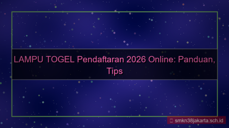 visual LAMPU TOGEL pendaftaran 2026 online