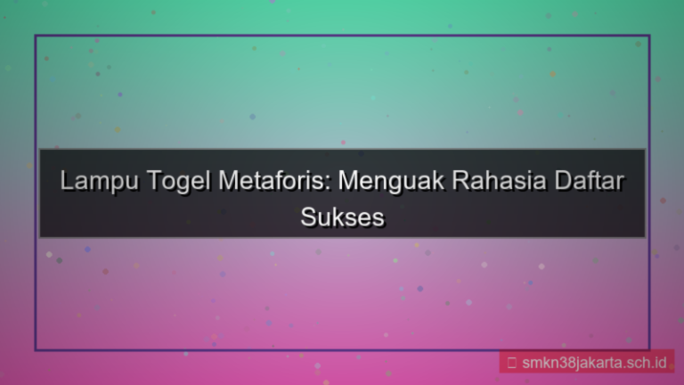 desain LAMPU TOGEL rahasia daftar sukses