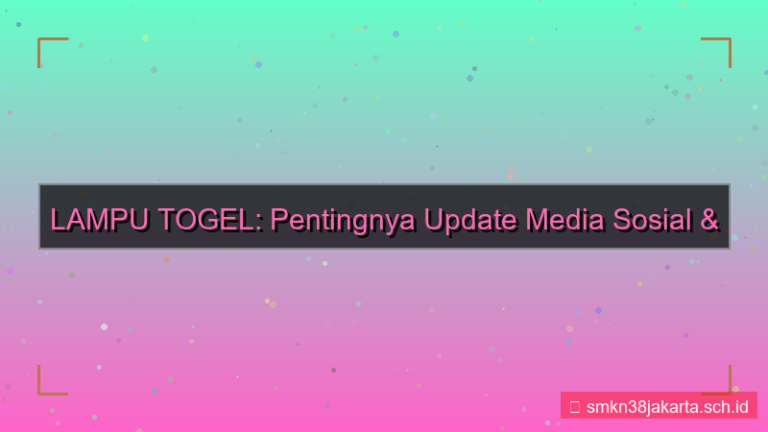 desain LAMPU TOGEL sosial media update