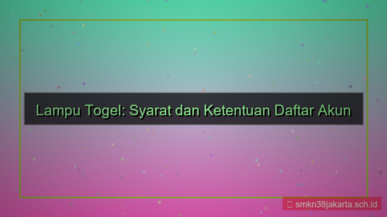 gambar LAMPU TOGEL syarat dan ketentuan daftar