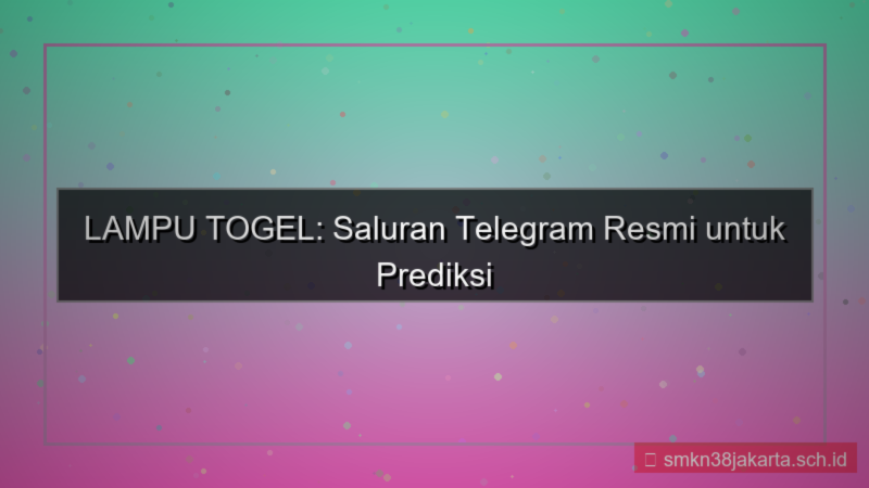 tampilan LAMPU TOGEL telegram channel resmi