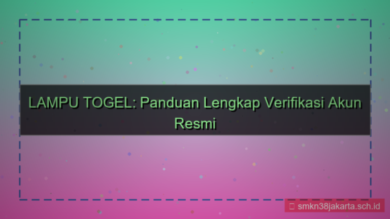 gambar LAMPU TOGEL verifikasi akun resmi