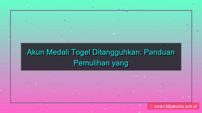 visual MEDALI TOGEL akun suspend pemulihan