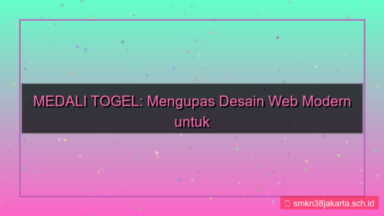tampilan MEDALI TOGEL desain web modern