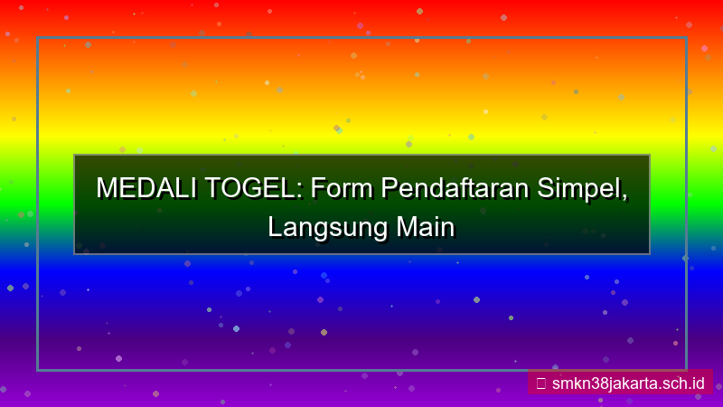 tampilan MEDALI TOGEL form pendaftaran simpel