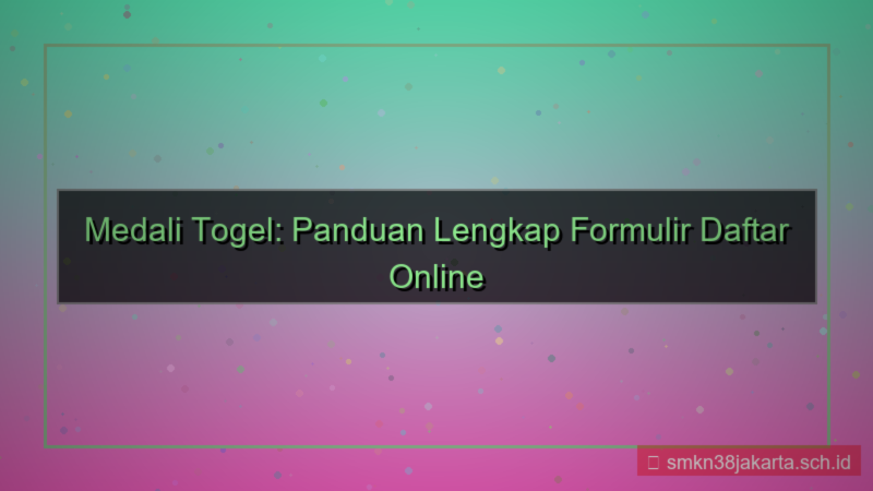gambar MEDALI TOGEL formulir daftar online